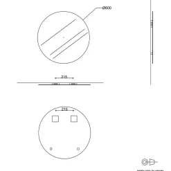 Kiamami Valentina Miroir Moderne Rond 60 Cm Sans Cadre