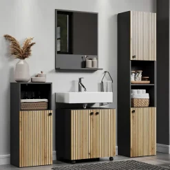 Calicosy Miroir mural avec 1 tablette L60 cm - PUREBLISS