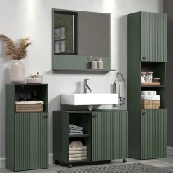 Calicosy Miroir mural avec 1 tablette L80 cm - PUREBLISS
