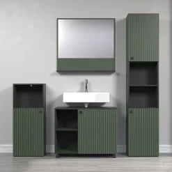 Calicosy Miroir mural avec 1 tablette L80 cm - PUREBLISS