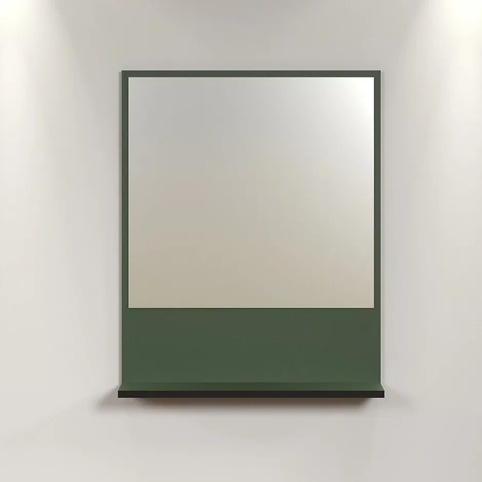 Calicosy Miroir mural avec 1 tablette L60 cm - PUREBLISS* Etagère Salle De Bains