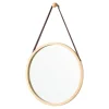 Helloshop26 Miroir mural avec cadre en bambou marron* Miroir Simple