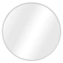 Helloshop26 Miroir mural avec kit de montage blanc