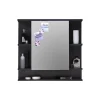 Chb Collection Miroir mural avec étagère - Mélaminé - Noir - 72 - 76 - 20 cm* Miroir Simple