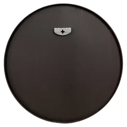 Helloshop26 Miroir mural diamètre 60 cm cadre aluminium noir* Miroir Simple