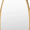 Giantex Miroir Mural en Aluminium avec Cadre en Bambou,Grand Miroir avec Film Antideflagrant, Arrondie avec Cadre en Bambou,* Miroir Grossissant