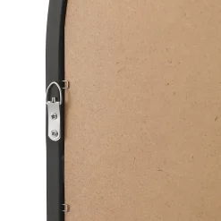 Helloshop26 Miroir mural forme fenêtre arrondie 80 noir* Miroir Simple