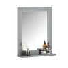 Sobuy Miroir Mural Meuble Salle de Bain avec 1 étage Plateau, FRG129-SG,* Armoire De Toilette