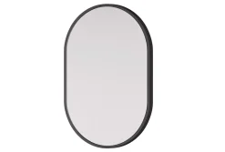 Bernstein Miroir mural oval design de salle de bain avec cadre en aluminium noir - 8144B - 40x60cm