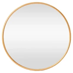 Helloshop26 Miroir mural rond 60 cm aluminium aluminium* Miroir Simple