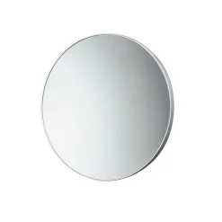 Kiamami Valentina Miroir Mural Rond 60 Cm Avec Cadre Blanc En Résine Thermoplastique