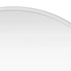 Helloshop26 Miroir mural rond 60 cm blanc blanc* Miroir Simple