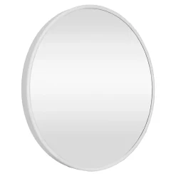 Helloshop26 Miroir mural rond 50 cm blanc blanc