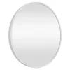 Helloshop26 Miroir mural rond 40 cm blanc blanc* Miroir Simple