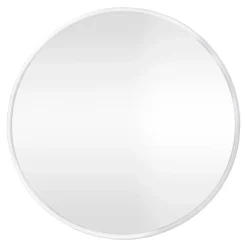 Helloshop26 Miroir mural rond 40 cm blanc blanc* Miroir Simple