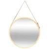 5Five Miroir mural rond avec lanière en cuir D50cm - Marron-