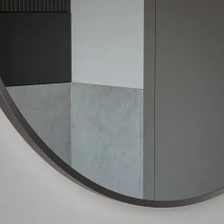 Bernstein Miroir mural rond design de salle de bain, cadre en aluminium, verre 4mm - 8232 - Couleur et Noir, 80cm