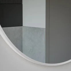 Bernstein Miroir mural rond design de salle de bain, cadre en aluminium, verre 4mm - 8232 - Couleur et Blanc, 80cm* Miroir Simple