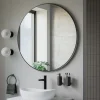 Bernstein Miroir mural rond design de salle de bain, cadre en aluminium, verre 4mm - 8232 - Couleur et Noir, 100cm