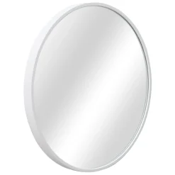 Helloshop26 Miroir mural rond diamètre 50 cm blanc