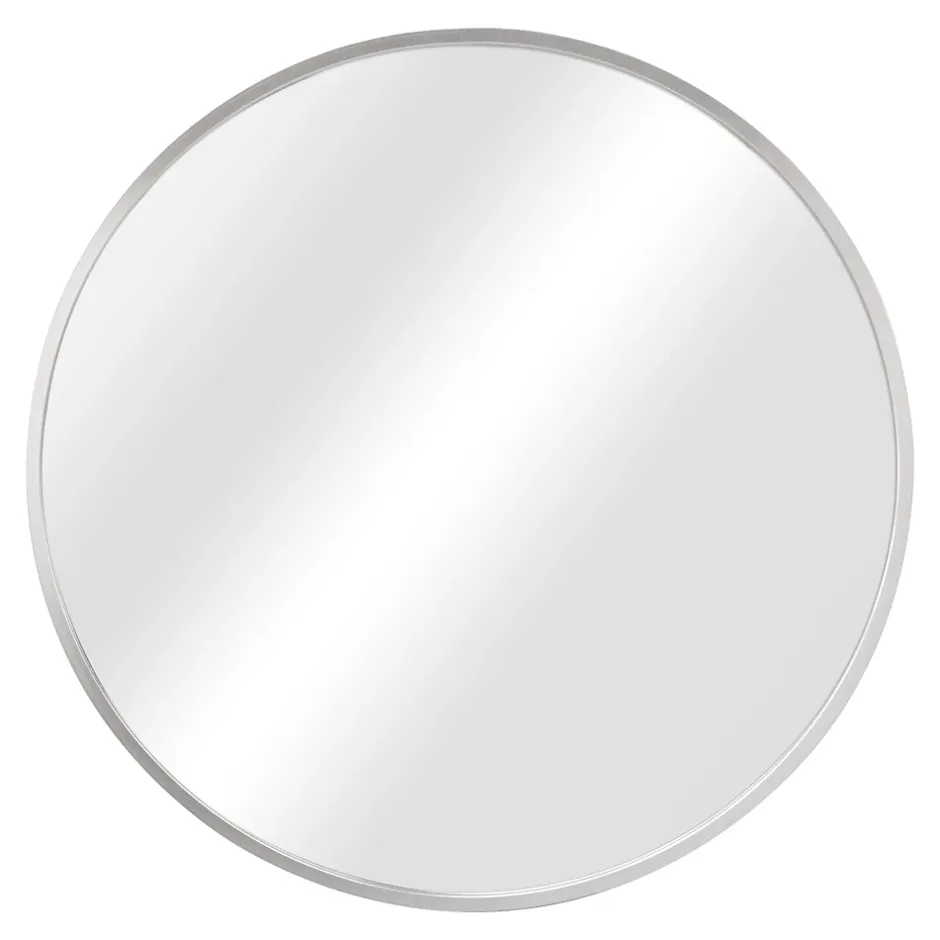 Helloshop26 Miroir mural rond diamètre 50 cm argente* Miroir Simple