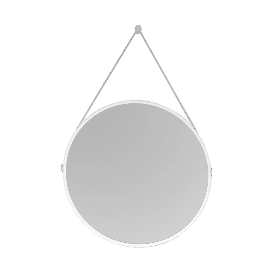 Bernstein Miroir mural rond salle de bain lumineux LED suspendu, fontion chauffante anti-buée et lumière réglable, Diamètre 60 cm, 2884