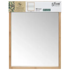 5Five Miroir mural 34x44cm bambou -* Miroir Simple