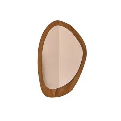 Berah Getah Miroir organique en teck massif 90x60 cm* Miroir Simple