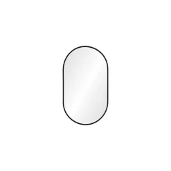 Mob-In Miroir ovale 40 x 70 cm PEPPER Noir* Miroir Simple