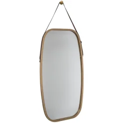 5Five Miroir ovale lanière cuir 77x43cm -