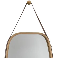 5Five Miroir ovale lanière cuir 77x43cm -