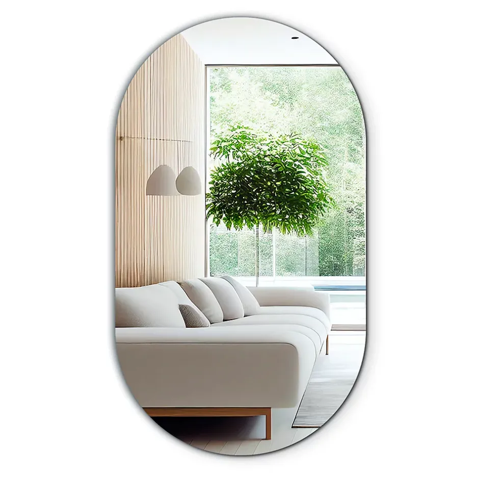 Tulup Miroir ovale 46x80 cm déco murale chambre 1 pièce* Miroir Simple