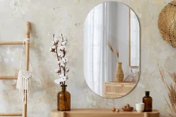 Tulup Miroir ovale 58x100 cm grand format intérieur 1 pièce