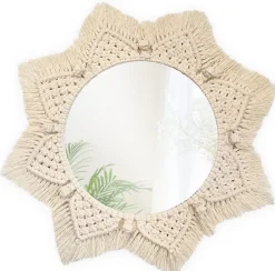 Rea MIROIR BOHO 322048 53CM BEIGE 55X55X1CM* Miroir Simple