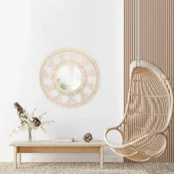 Rea MIROIR BOHO 322050 65CM BEIGE* Miroir Simple