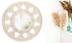 Rea MIROIR BOHO 322050 65CM BEIGE* Miroir Simple