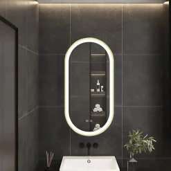 Rea MIROIR LED OVL GOLD 50X100CM 0