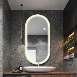 Rea MIROIR LED OVL GOLD 50X100CM 0