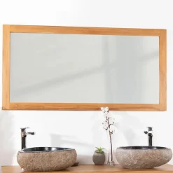 Wanda Collection Miroir rectangle en teck massif 140x70