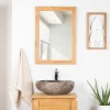 Wanda Collection Miroir rectangle en teck massif 70x50 cm