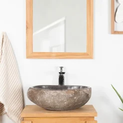 Wanda Collection Miroir rectangle en teck massif 70x50 cm