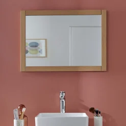 Mob-In Miroir rectangulaire en bois 50 x 70 cm ATOLL* Miroir Simple