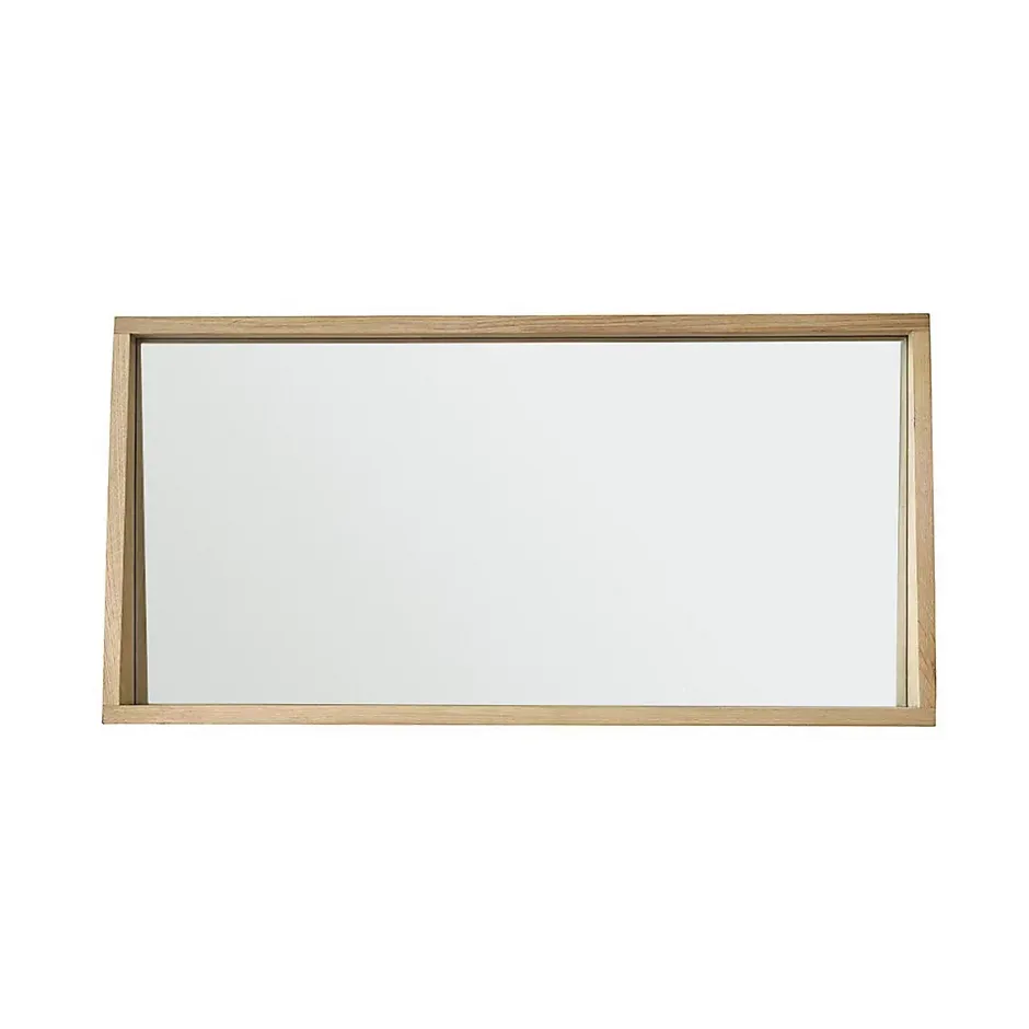 Berah Getah Miroir rectangulaire en chêne massif* Miroir Simple