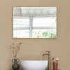 Berah Getah Miroir rectangulaire en métal doré* Miroir Simple