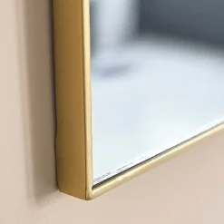 Berah Getah Miroir rectangulaire en métal doré* Miroir Simple