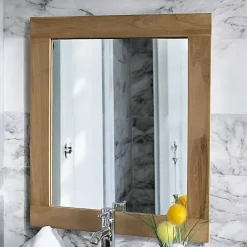 Wildwater Miroir rectangulaire en teck massif Lazy 60 x 70 cm* Miroir Simple