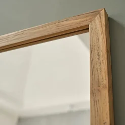 Berah Getah Miroir rectangulaire en teck recyclé massif* Miroir Simple