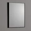 Kiamami Valentina Miroir Rectangulaire 50X70 Cm Avec Cadre En Pvc Et Bordure Noire Mate