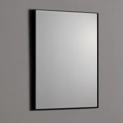Kiamami Valentina Miroir Rectangulaire 50X70 Cm Avec Cadre En Pvc Et Bordure Noire Mate