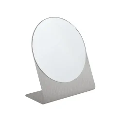 Spirella Miroir rond à poser Inox ALENA Brossé